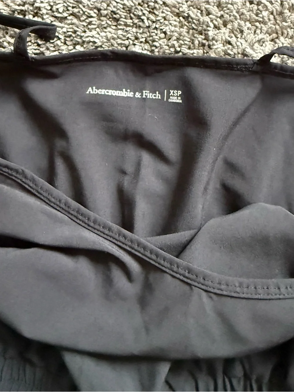 Abercrombie & Fitch Black Smocked-Waist Romper - Picture 2 of 3